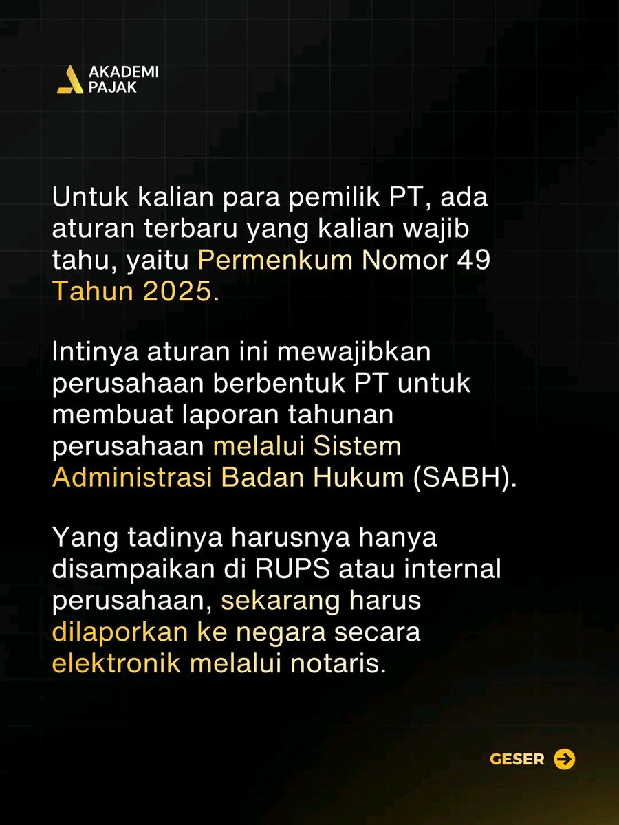 willyama's tweet photo. @kemenkum @DPR_RI @setkabgoid @kompascom @Metro_TV @prabowo
Notaris begitu berkuasa, dari tanah izin, sekarang laporan keuangan Perusahaan ke notaris juga 😀, bahkan fee nya saja ga tanggung tanggun. Profesi yang sangat Menggiurkan #Legalbangsa https://t.co/peTOwk1EHG