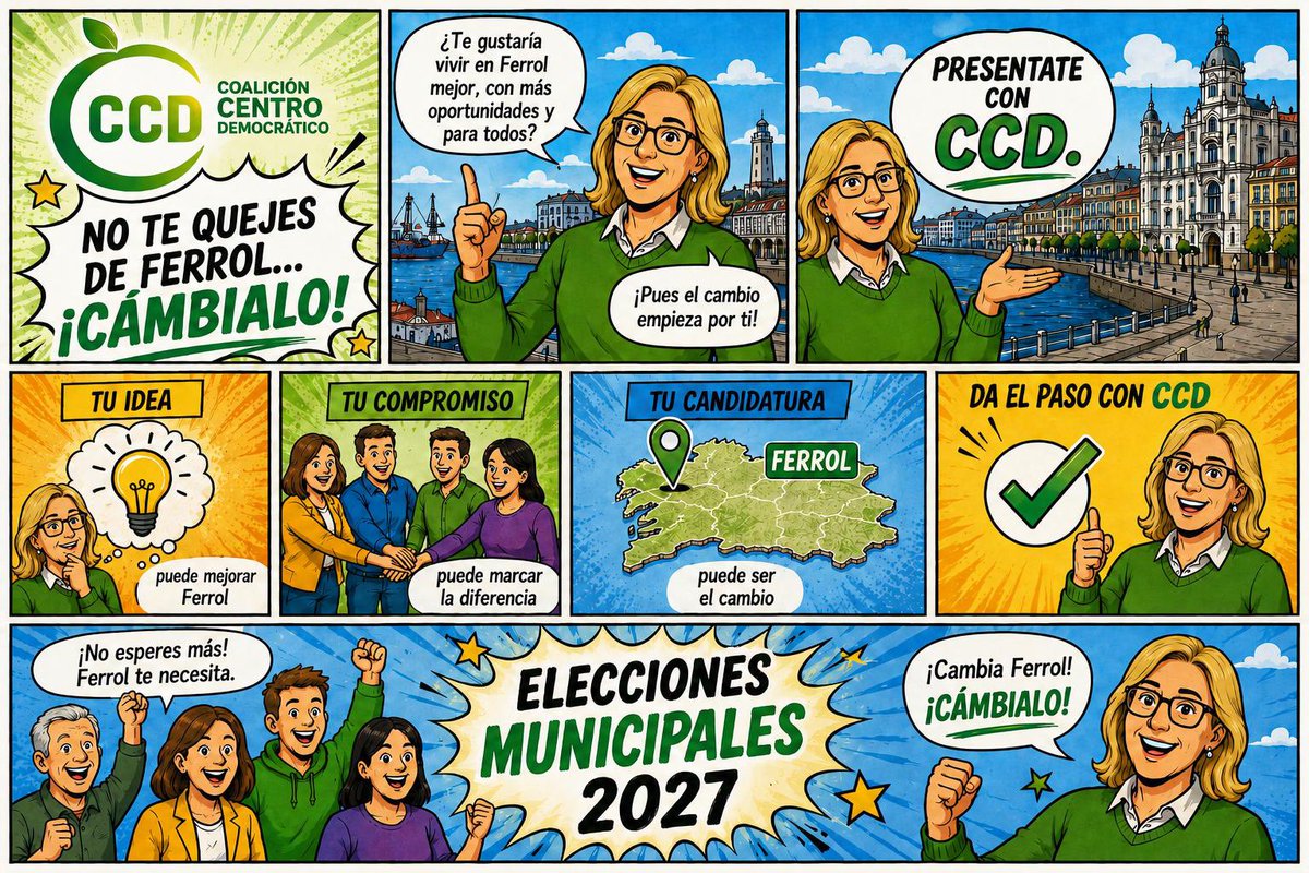 ccd_ferrol's tweet photo. 💚 No te quejes de Ferrol... ¡cámbialo!
✍️Tu idea.
✍️Tu compromiso. 
✍️Tu candidatura. ✍️El cambio empieza por ti.
📞 Contacto: 641 10 57 52
#Ferrol  #CCDFerrol #CCDGalicia #CCD #CambiaFerrol #FerrolConFdeFuturo 
 #Municipales2027 https://t.co/vLFaXzgF7A