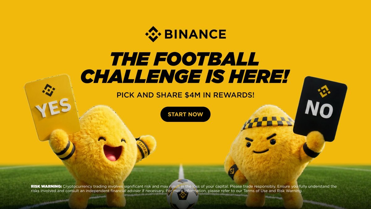 BinanceDesi's tweet photo. Red card? VAR check? Penalty given?

Answer Yes or No in the quiz - get it right, win your share of $4M.

Pick &amp; Win is LIVE. One free guess to start 👇
https://t.co/gS6Slu30HS https://t.co/pkvouQQ0bC