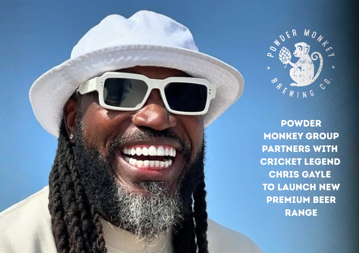 PMBrewCo's tweet photo. We're partnering with cricket icon Chris Gayle to create an exciting new premium beer range!

Combining brewing expertise with the energy of the "Universe Boss", we're developing a pilsner and rum-flavoured beer, launching in the UK before expanding internationally.

Stay tuned👀 https://t.co/GwpcyAE4af