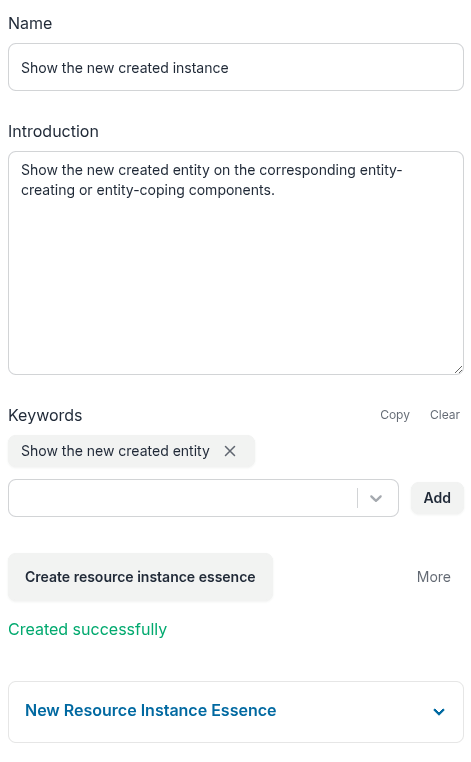 metaessen's tweet photo. Show the new entity after creating it https://t.co/GtLcJ99P2n