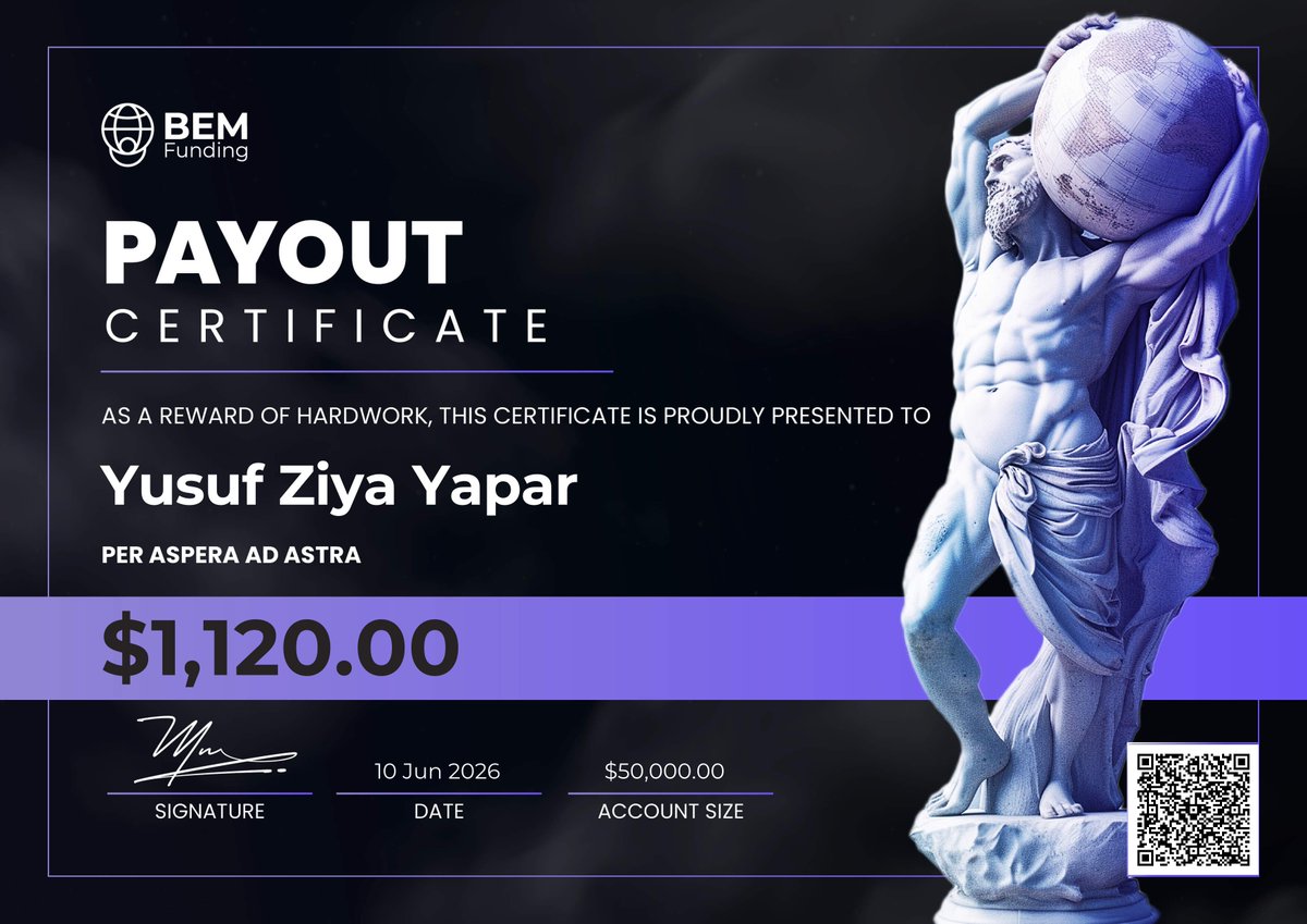 BemFunding's tweet photo. More payouts hitting our BEM traders' accounts last week 🏛️ 

Congrats to our latest rewarded traders:  

Alperen Mendeş - $1,252 
Yusuf Ziya Yapar - $1,120
Serdar - $1,228   

At BEM, you trust, we provide..  

Per aspera ad astra. https://t.co/L1IBotTeGT