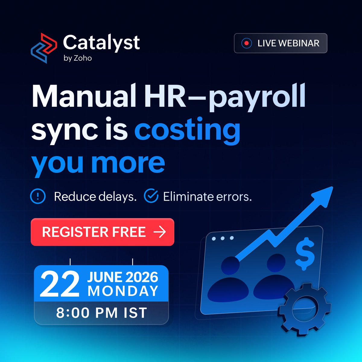 CatalystByZoho's tweet photo. If your:

‌➡️HR and payroll systems fall out of sync
➡️Payroll inputs require manual reconciliation
➡️Employees are using multiple systems

We got you covered! 🤝 🧑‍💻

Join our live session with Kyle Ferrera, CTO of Both&, to learn how to automate HR-payroll sync with event-driven architecture, while ensuring compliance and reducing manual dependencies.

Register now 👉 https://t.co/X7zhbT87ZF

#HR #payroll #automation #EDA #webinar #HRwebinar #eventdriven @ZohoPeople