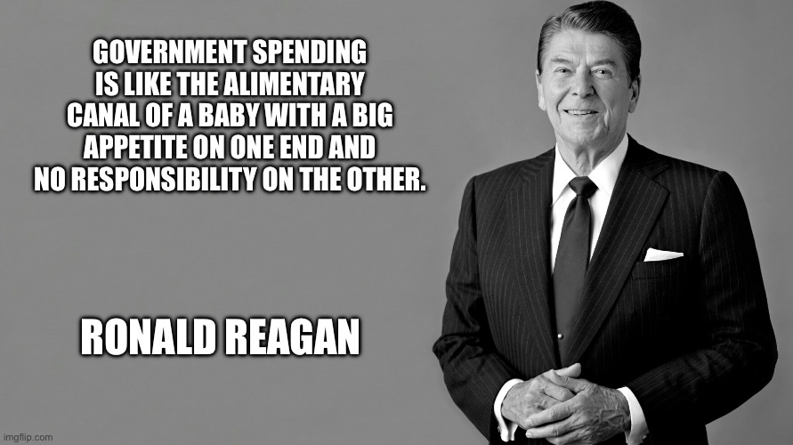 judymorris3's tweet photo. "Government is like a baby. An alimentary canal with a big appetite at one end and no sense of responsibility at the other." -- Ronald Reagan https://t.co/YRqraUFv3J