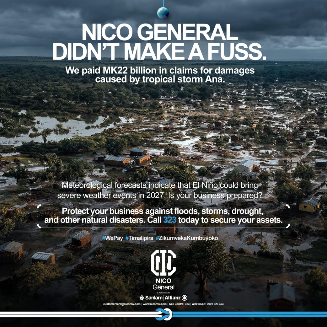 NICOGroupMalawi's tweet photo. Cyclone Ana left a trail of destruction in 2022, but when our customers needed us most, we stood by them.

We paid out MWK 22 billion in claims, helping families and businesses recover and rebuild.

Call 323 today to secure your assets.
#OneNICO
#WePaid
 #ZikunvekaKumbuyoko? https://t.co/BnEdXTx5Vd