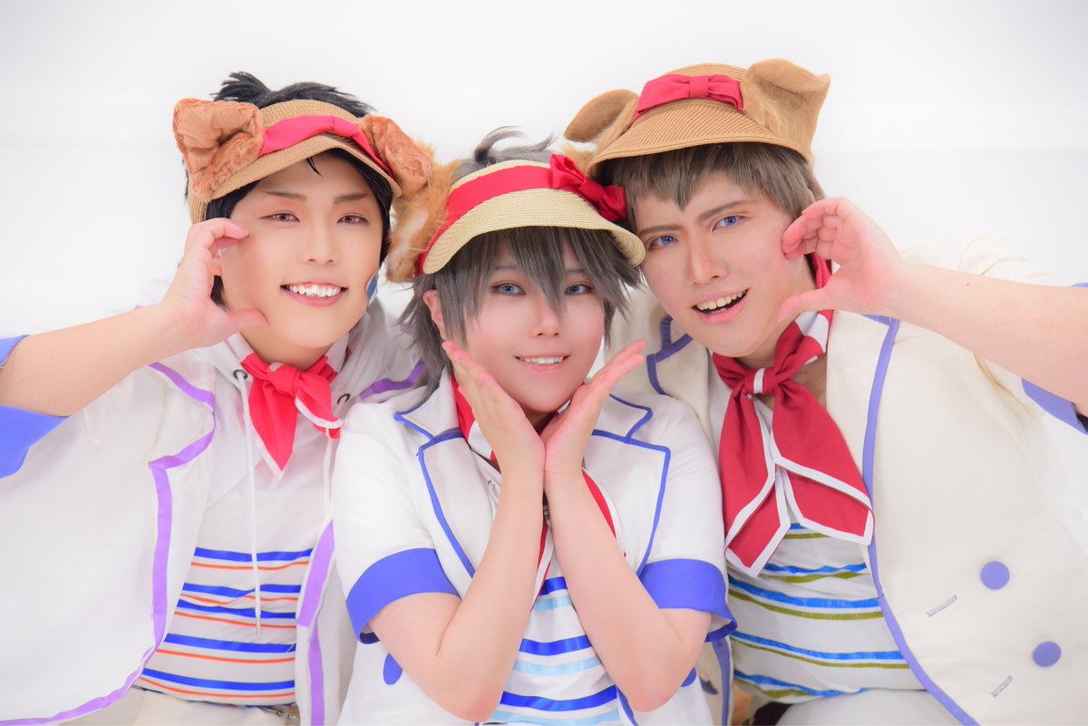 yukky7743_itsk's tweet photo. ＜コスプレ／Cosplay＞
アイドルマスターSideM

────────────────

　🌴🏖Summer Doggies🐶🐾
　　　  　🚑FRAME🚑

────────────────

握野英雄：@yukky7743_itsk
木村龍：@ueokaimo 
信玄誠司：@mi_aaa05 
📸：あきらさん@ooakiraooo 

#夏わんわん併せ0117 https://t.co/p2w8VZX3eY