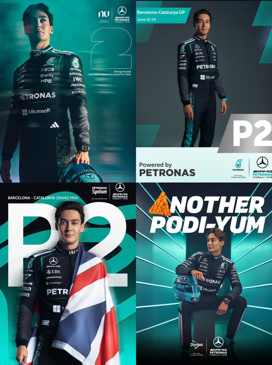 malfoytherin's tweet photo. George's P2 graphic from Doritos Indonesia, NU Bank, and Petronas Syntium &amp; Motorsport 🩵 https://t.co/lSUfXdSlt9