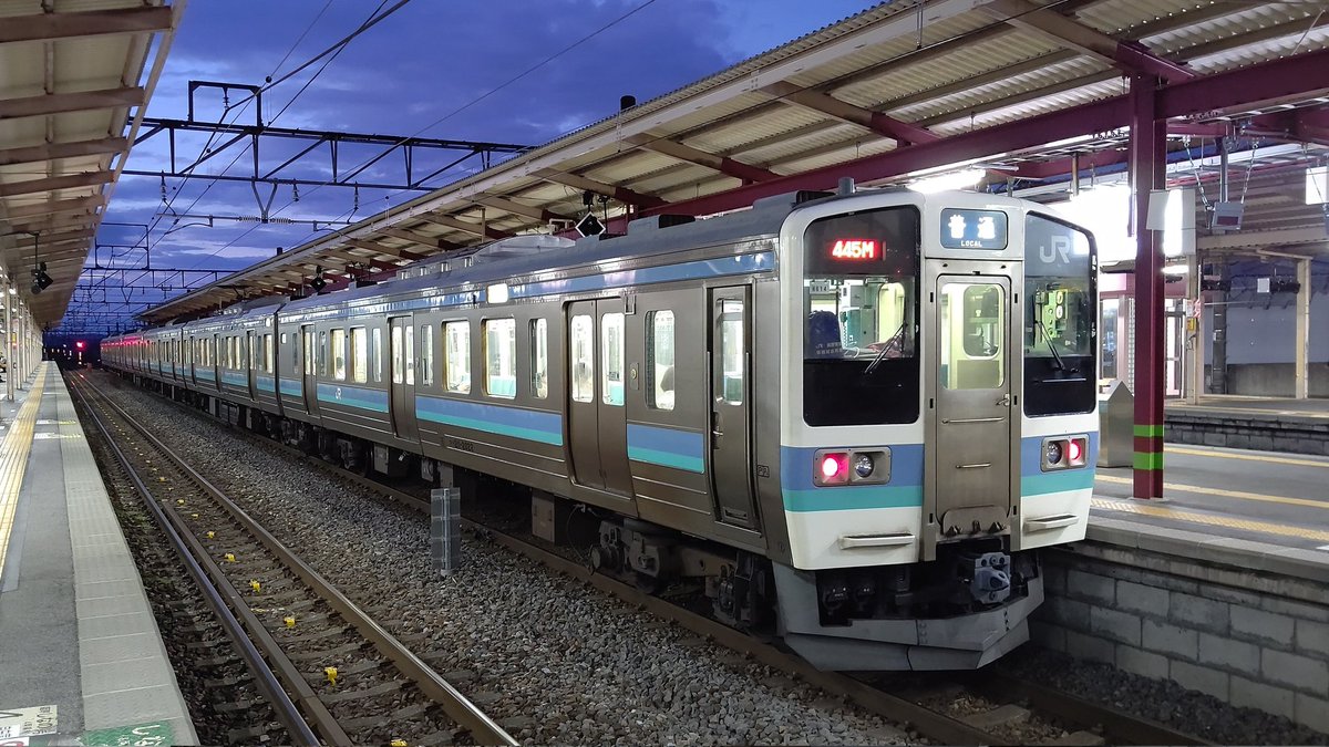 shinturu65's tweet photo. 今日(6/15)の445Mは、211系N614編成でした。

#211系
#塩尻駅 https://t.co/zMicDpP5Ix