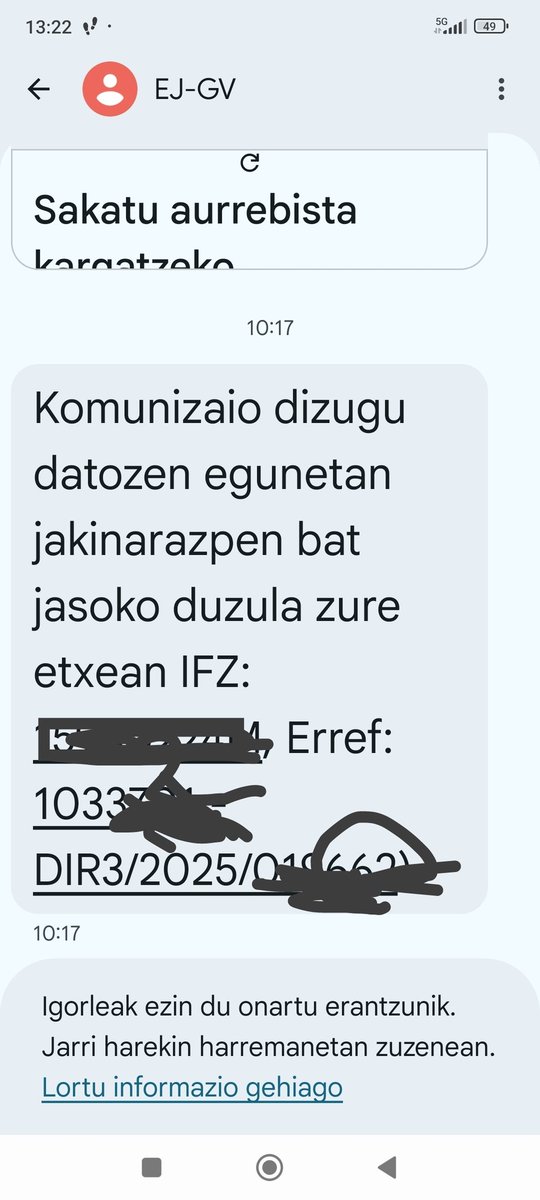 ibiainsa's tweet photo. @Gob_eus Mesedez, zaindu bidaltzen dituzuen mezuen zuzentasuna eta ulergarritasuna. Zer da "Komunizaio dizugu..."?
@Elebide https://t.co/V82G2qAyEu