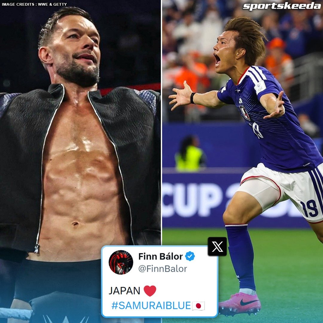 SKWrestling_'s tweet photo. Japan will always have a special place in Finn Bálor's heart ❤️ ⚽️

#FIFAWC2026 @FinnBalor https://t.co/n8I7YSLVAD