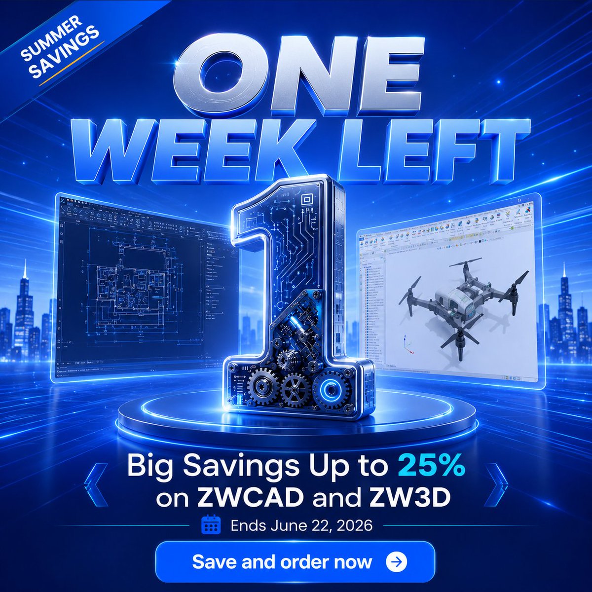 SeeIt3D's tweet photo. 📐 One week left to save up to 25% on ZWCAD.

Until 22 June

✅ 25% off new ZWCAD One-Year Licence
✅ 15% off new ZWCAD Perpetual Licence
DWG-compatible CAD with a familiar drafting interface.

Message SEEIT3D for a quote or check here https://t.co/FCHUjrZ5Zq

#ZWCAD #CAD #DWG https://t.co/UKXta5MJOP