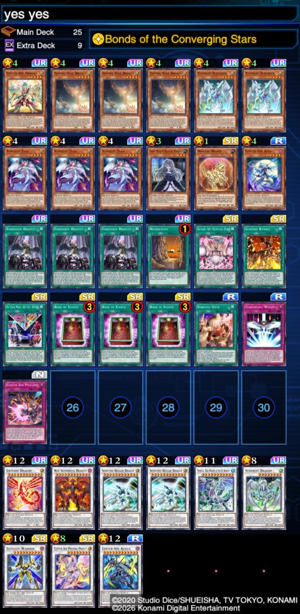 Juanito_936's tweet photo. ?🥈 Speed WCQ Silver

Decks: Stardust &amp; D-HERO

I switched to D-HERO near the end after getting tired of endless Stardust mirrors and Therion matchups. Great decision
Missing Ultimate Slayer, Ty-Phon, and Adoration, so I had to run Escuridao instead XD
 Next stop: Gold Icon.. 🔥 https://t.co/evUanBi9Ob