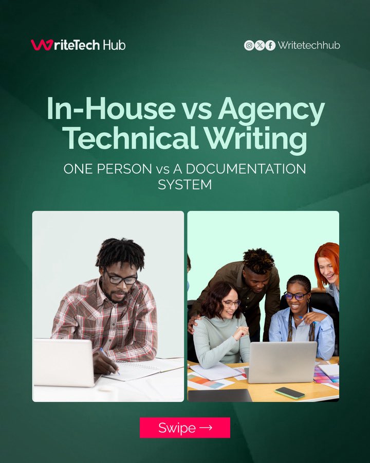 WriteTechHub's tweet photo. One writer can only do so much.

A documentation system? 
That’s where real scale happens.

With WriteTech Hub, you’re not just hiring a writer, you’re gaining a structured team, proven workflows, and the experience needed to build documentation that supports growth. https://t.co/N3SU2QHA9N