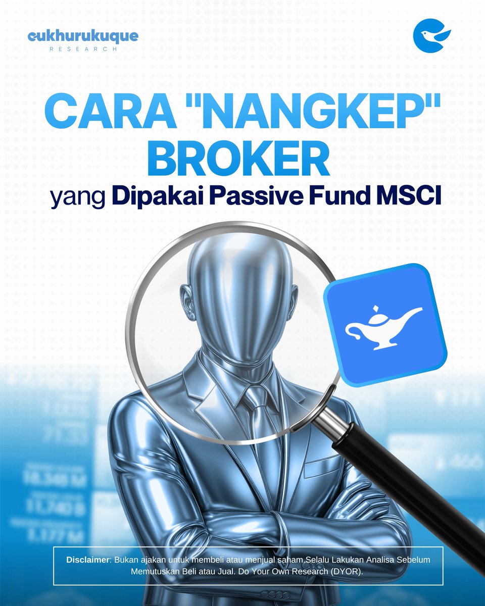 cukhurukuque's tweet photo. Cara "Nangkep" Broker yang Dipakai Passive Fund MSCI

Rebalancing MSCI buat saya adalah salah satu momen paling "terbuka" di market.
Passive fund WAJIB eksekusi di tanggal efektif. Semuanya. Tapi bagaimana saya biasanya mencari broker yang related pada momen ini? Saya coba bahas dan bedah bagaimana smart money bisa keliatan.
