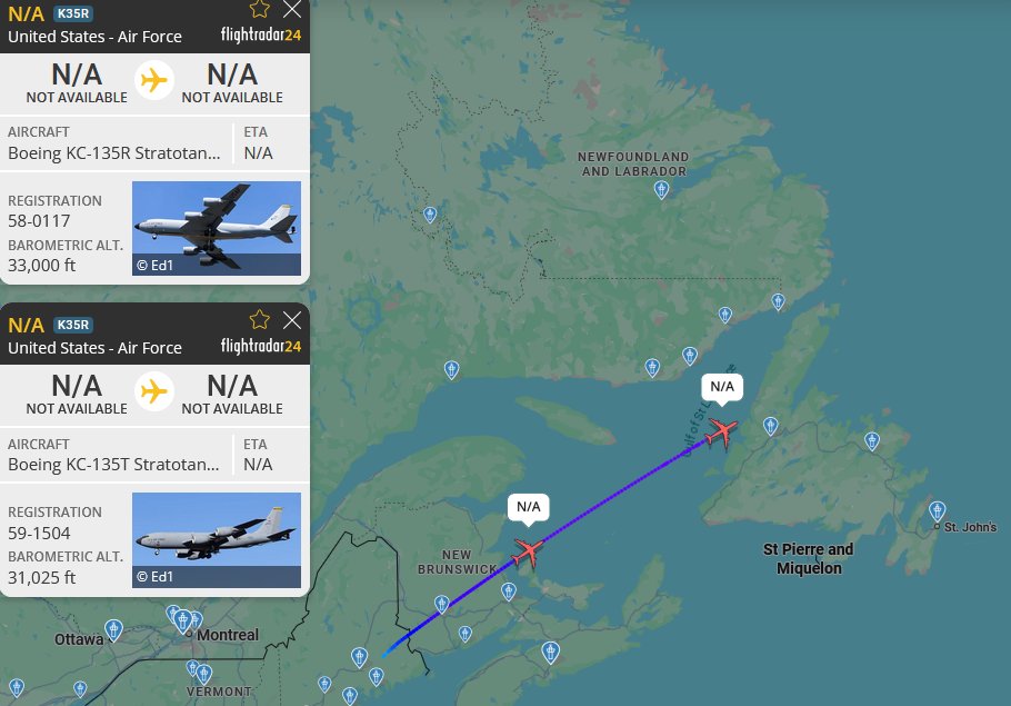 SirListenalot's tweet photo. #KC135's #AE047B #CLEAN57 &amp; #AE0501 #CLEAN67 out of Bangor to take over "FT" #A10's #TABOR11-16 &amp; #TABOR21-25 https://t.co/m27Nl0OWf7