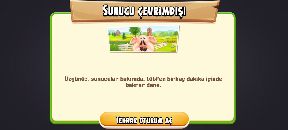 HaydayTr's tweet photo. Merhaba çiftçiler!
Bakım Molası 📣
Yakında oyunda bazı küçük hataları düzeltmek ve oyunda bazı öğeleri güncellemek için güncelleme olacak. 
En kısa sürede geri döneceğiz  🙂 

Supercell ID İle çiftliğinizi Güvende Tutun. 
@hayday https://t.co/Wf13yKlFup