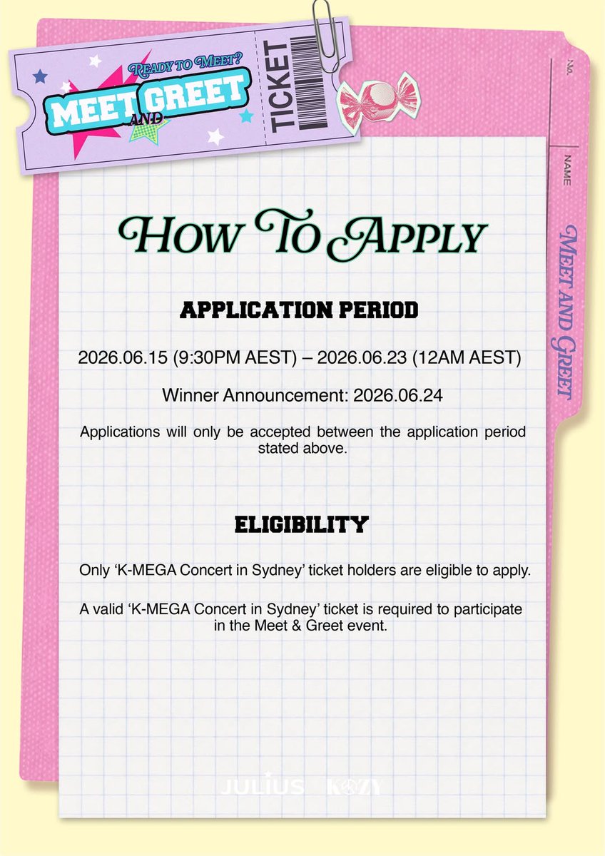 vvup_universe's tweet photo. 𝐌𝐄𝐄𝐓 &amp; 𝐆𝐑𝐄𝐄𝐓 K-MEGA CONCERT IN SYDNEY

Meet 𝑽𝑽𝑼𝑷 in person, enjoy a brief face to face greeting, and receive a presigned poster personally handed over by the members

📅 2026.06.25 
⏰ 16.00 Session 1
⏰ 19.00 Session 2
#KMEGA #VVUP #Sydney https://t.co/7U7OukZjZD