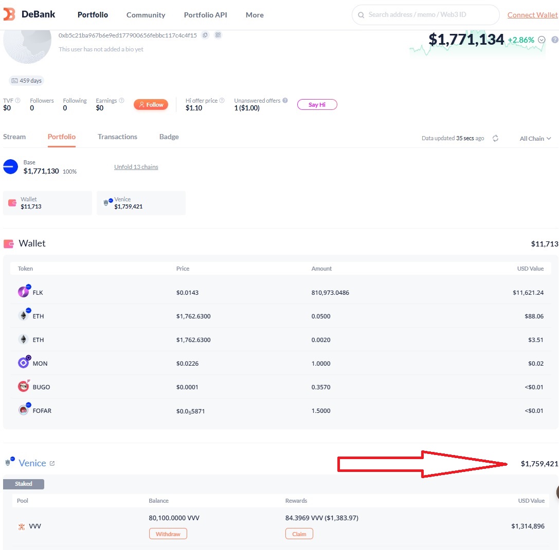 Ro1Andy1's tweet photo. @pt0rax ❗️❗️❗️A wallet with a balance of 80,000 VVV bought Fleek coins. Four different wallets that are linked to each other bought Fleek. https://t.co/StQYEuc8DU #VeniceToken #VVV #FLK #Fleek https://t.co/Ow87ScrfPs