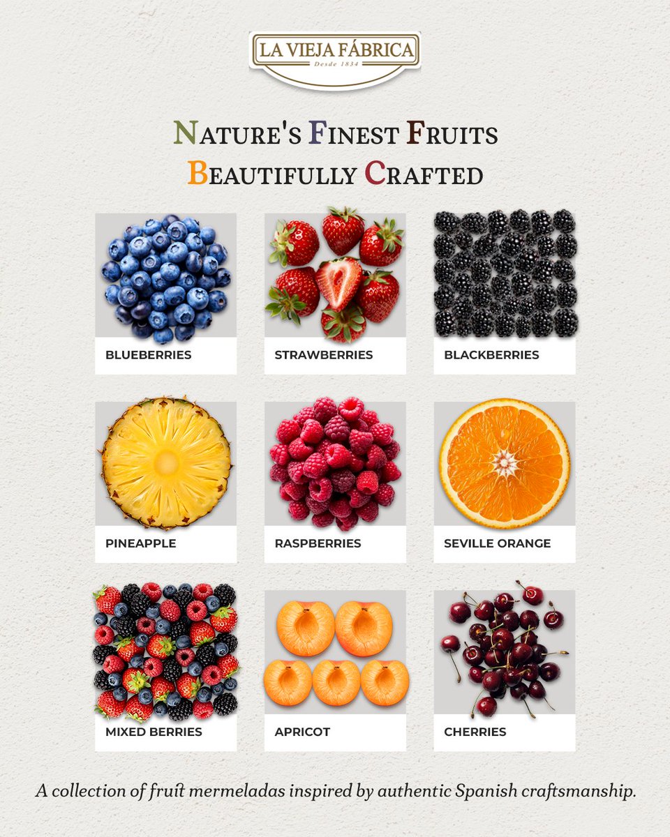LVFIndia's tweet photo. From handpicked fruits to authentic Spanish flavour—La Vieja Fábrica Mermeladas make every moment deliciously special.

https://t.co/PpKcFI7GQM

#LaViejaFabrica #Mermelada #SpanishCraftsmanship #FruitPreserves #AuthenticSpanish #Blueberry #foryourpage  #explorepage #Excellence https://t.co/MdXyLYuAM6
