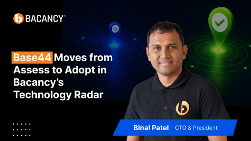 BacancyTech's tweet photo. Vibe coding is having its enterprise moment. Base44 just moved from Assess to Adopt in Bacancy's Tech Radar, after shipping multiple corporate LMS platforms in 4–8 weeks. The promotion criteria, in full: https://t.co/tFwReqcDso 

#VibeCoding #AI https://t.co/OP0dBIpRup
