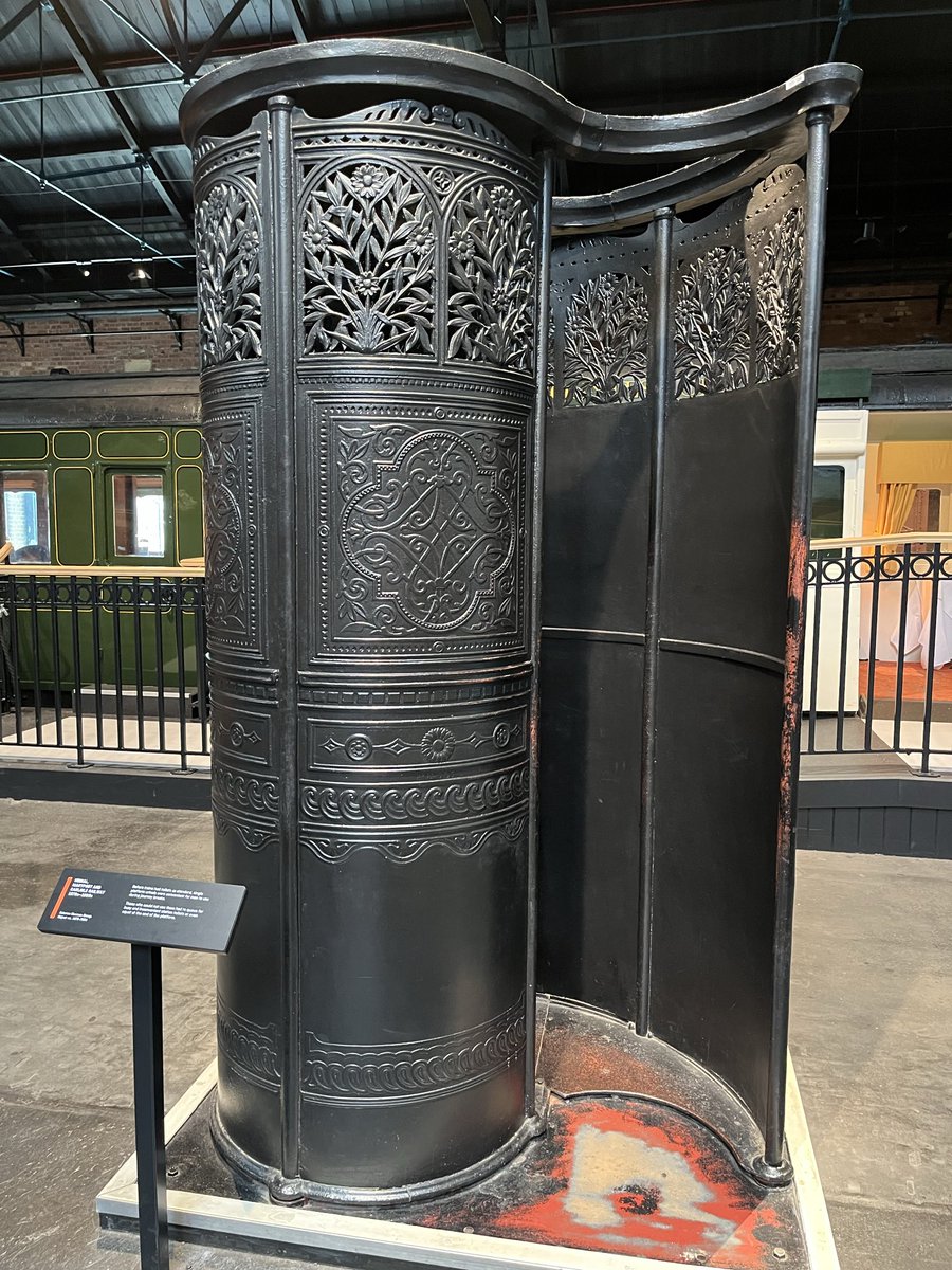 BirnieLinzi's tweet photo. Platform urinal on display at @RailwayMuseum for #MetalworkMonday https://t.co/ejVGMBcqdz