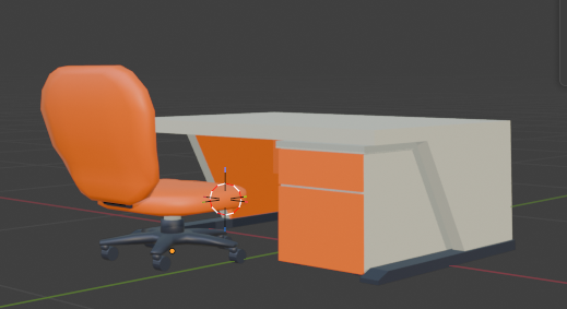 yayayagi3's tweet photo. blenderで2～3頭身用のキャラが使うオフィスデスク＆椅子ができた！ https://t.co/ZsDPDzEJaT