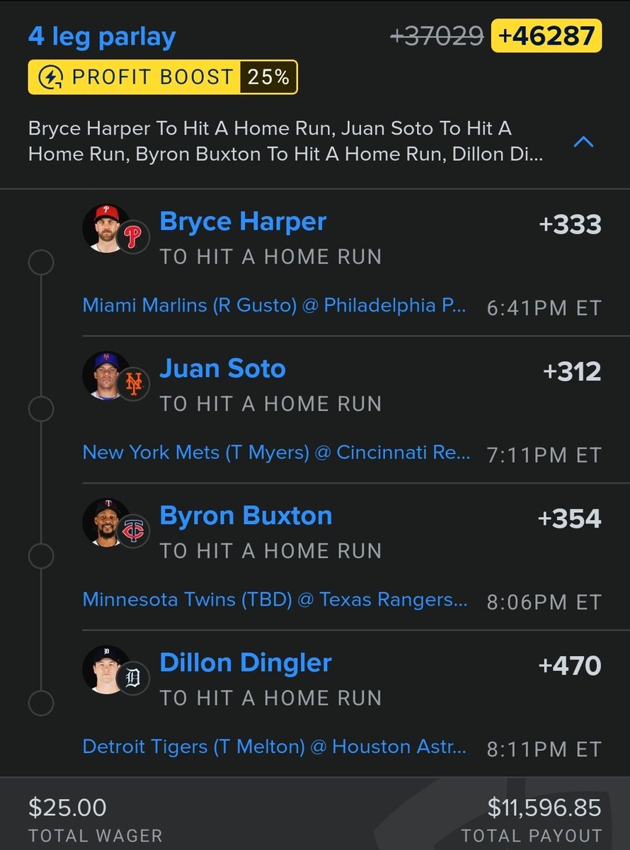 BigBoiBets92's tweet photo. Starting the week winning 11k would be glorious ⚾️💣🚀💥☄️

@Playbook https://t.co/xSxcUHTGKT