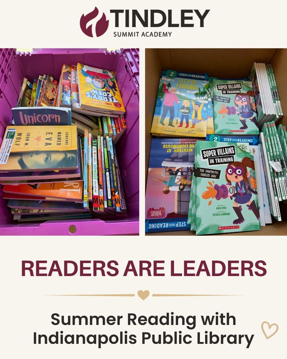tindleysummit's tweet photo. 📚✨ A huge thank you to the Indianapolis Public Library for partnering with us this summer!
Our students are already choosing books, joining the Summer Reading Program, and getting ready to earn rewards while building strong reading habits.
#SummerLearning #LiteracyMatters https://t.co/VxFZY4ocvH