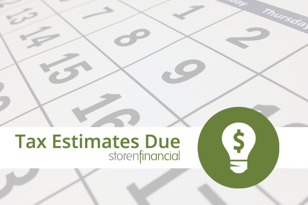 StorenTaxes's tweet photo. REMINDER! Quarterly estimates due today!
We encourage you to pay these estimates electronically.
Click here for links to pay: https://t.co/TasTW18cCc
#Tax #Estimates #Reminder https://t.co/x1wJRGPIna