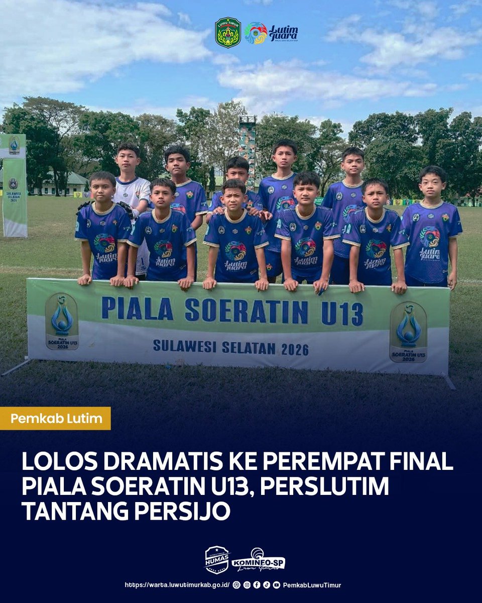 diskominfolutim's tweet photo. 𝙇𝙤𝙡𝙤𝙨 𝘿𝙧𝙖𝙢𝙖𝙩𝙞𝙨 𝙠𝙚 𝙋𝙚𝙧𝙚𝙢𝙥𝙖𝙩 𝙁𝙞𝙣𝙖𝙡 𝙋𝙞𝙖𝙡𝙖 𝙎𝙤𝙚𝙧𝙖𝙩𝙞𝙣 𝙐13, 𝙋𝙚𝙧𝙨𝙡𝙪𝙩𝙞𝙢 𝙏𝙖𝙣𝙩𝙖𝙣𝙜 𝙋𝙚𝙧𝙨𝙞𝙟𝙤

BACA DI 👇🏼👇🏼👇🏼

https://t.co/JXSoQhmcQc https://t.co/yGoH2Q2P1y