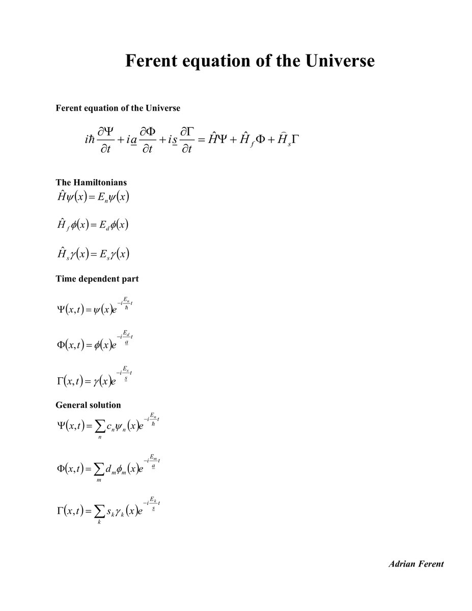 alfastring's tweet photo. @elonmusk Ferent’s equation of the Universe https://t.co/wWI9QcJ8DP