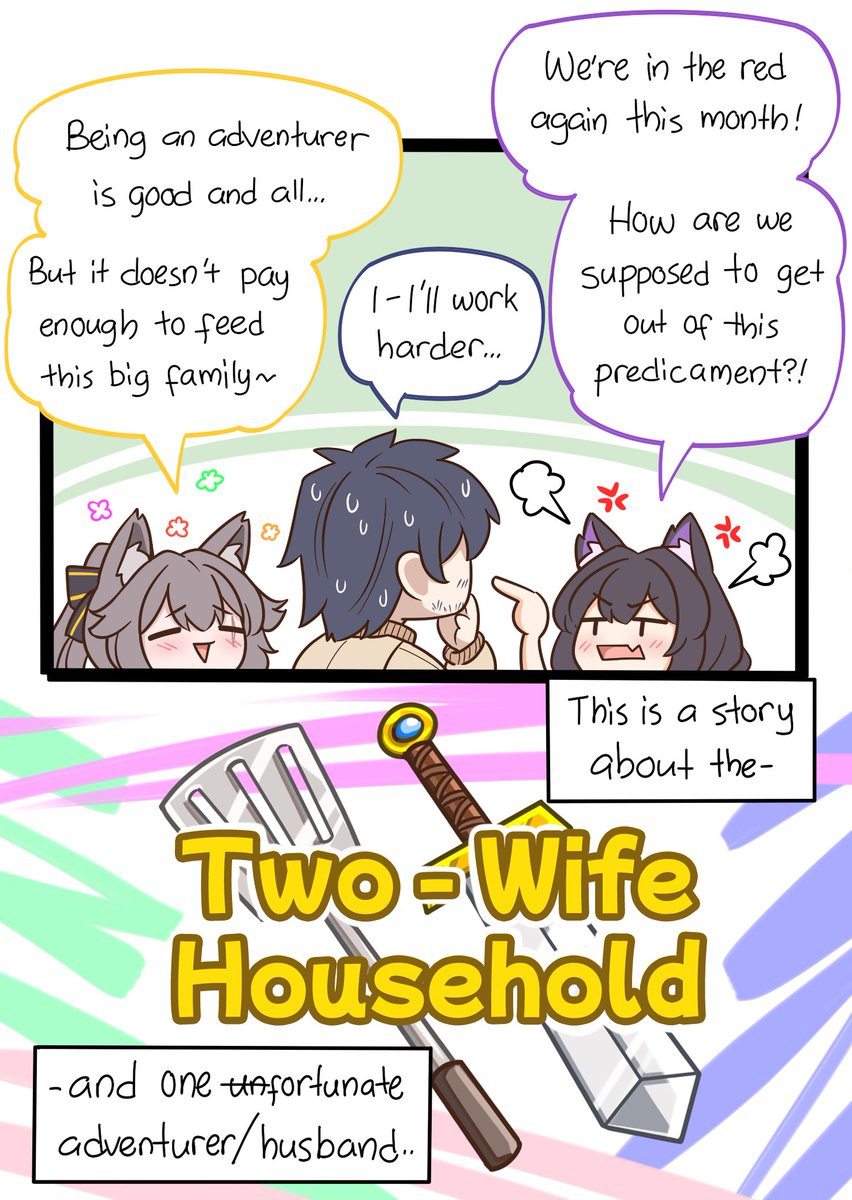 UncleGuin's tweet photo. It's about time, i make my own story. I've always wanted to make a comic about unusual family shenanigans. I took my time cooking this one for a long time already haha.

p/s: I got bored drawing to many gacha comics haha. I wanna try drawing my own original story. https://t.co/CC1AIWTHw4