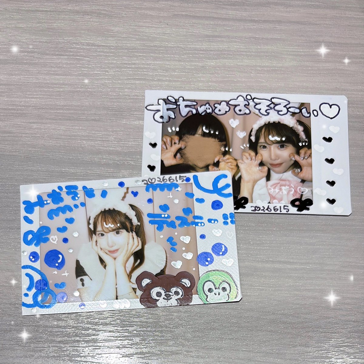 chqn_2o's tweet photo. ネイルおそろ💅🏻🫧 https://t.co/v49NiVklVx
