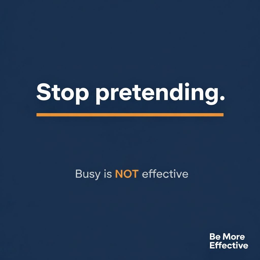 bemoreeffective's tweet photo. Stop pretending.
If your week is full but results aren’t moving, it’s not a motivation issue.
It’s an attention + clarity issue.
Read: https://t.co/MAzccPWPf5 https://t.co/p2Tb1GgNv8