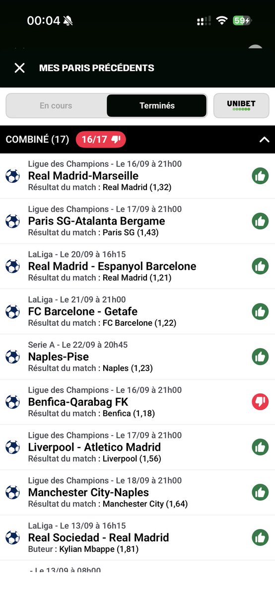 Ambassador4792's tweet photo. 16/17 ✅

50€ ➡️ 20 000€ 💰

Benfica mène 2-0.

Winamax : PARI GAGNANT ✅

Unibet : PARI PERDANT ❌

Je suis le seul à trouver ça incompréhensible ?

#Unibet #Winamax #ParisSportifs https://t.co/yf0Jd0H58Y