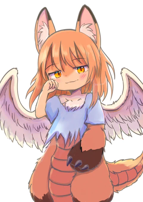 キツネ竜化です 支援サイトも全て更新いたしました! #kemono #イラスト #オリジナル