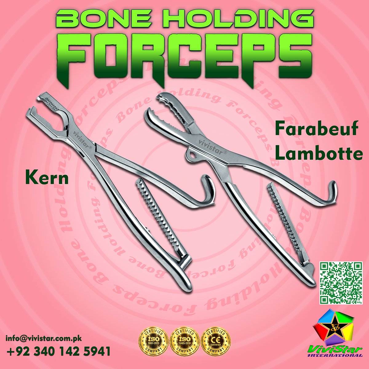 VivistarPk's tweet photo. #BoneHoldingForceps #Kern #OrthoTrauma #FractureReduction #BoneClamp #SurgicalInstruments #OrthopedicSurgeon #FarabeufLambotte #BoneFixation #Vivistar #MedTechExpo2026 #WorldHealthExpoMiami #FIMEMiami2026 #MedicalTaiwan2026 #SmartHealthAsia2026 https://t.co/tOdzeivhJ5