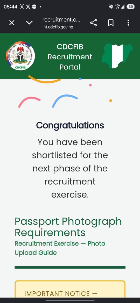 NigeriaAdc's tweet photo. @Ekitiketekan Alhamdulillah I’m shortlisted against all odds. I never expected to see my name but God did it for me . This is my first time I will be shortlisted for any government job for the past 8 years that I have been applying any job https://t.co/5zsHaSu3DI