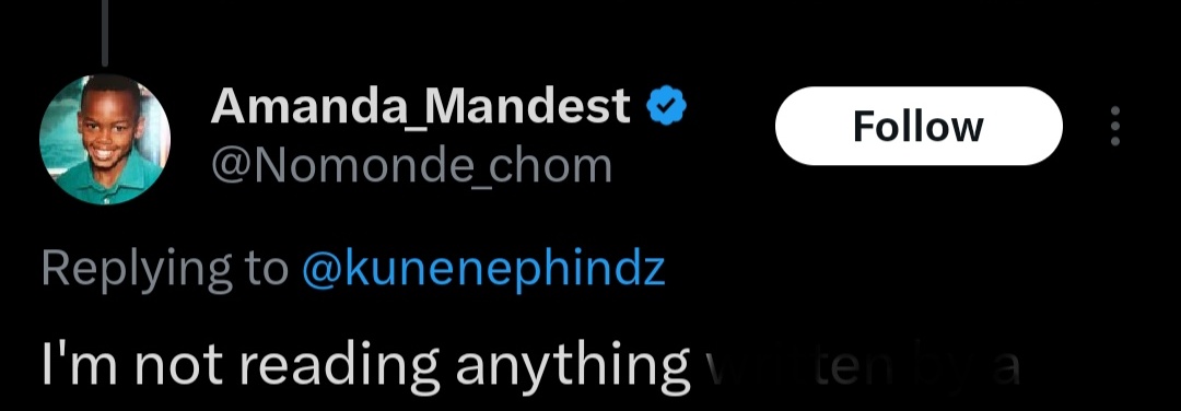 GoodReazons's tweet photo. @Nomonde_chom @kunenephindz You're not reading anything!? That explains your reasoning! 😭 https://t.co/BYm92lR5gm