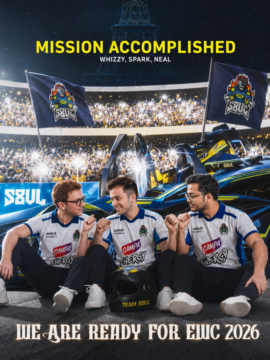 SoulEsportsIND's tweet photo. A Flawless Run 💯
The Entire S8UL Trackmania  Lineup is Heading to EWC 2026 🚀 https://t.co/6D9JuQDjBA