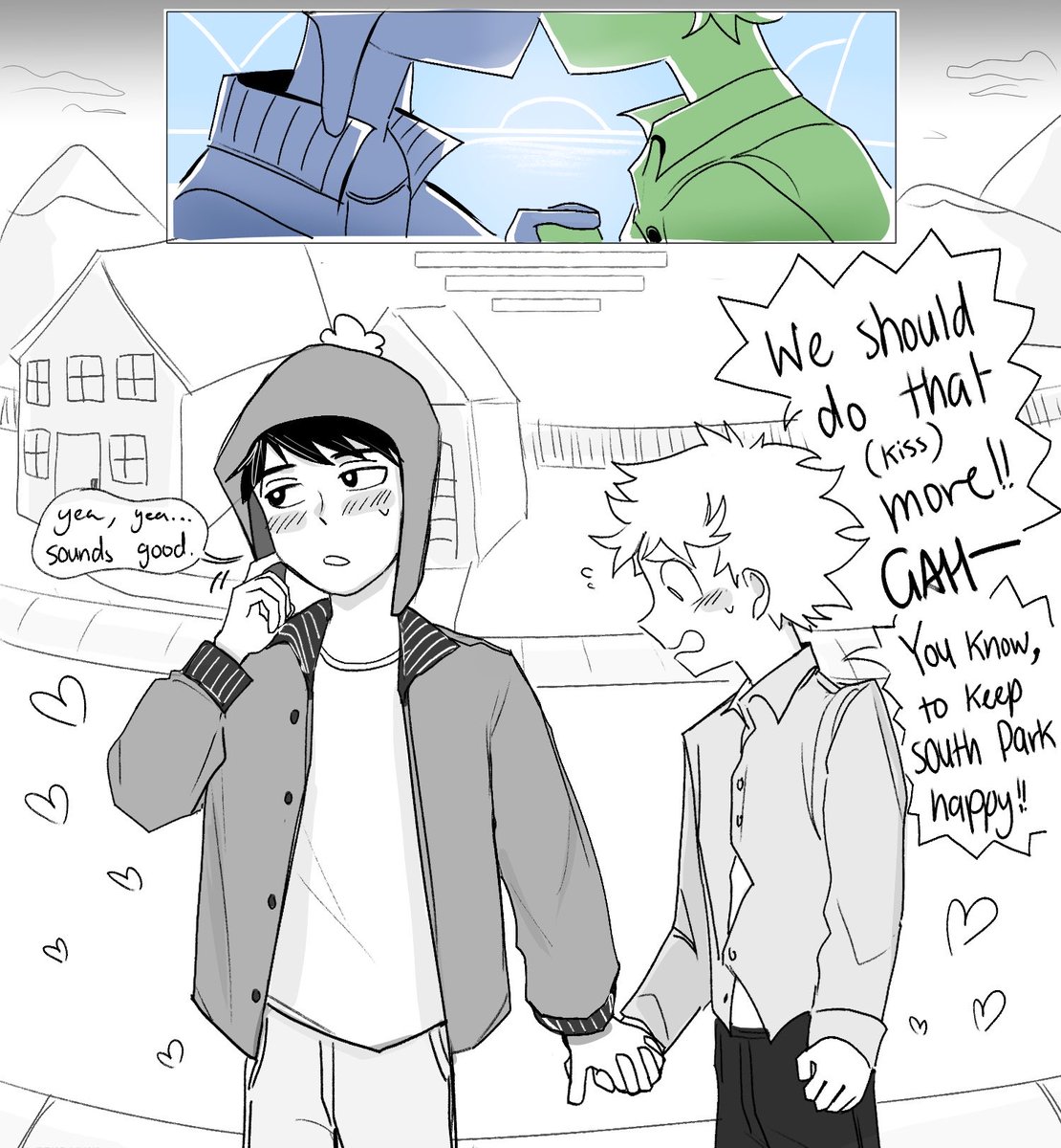 tweekparkk's tweet photo. Extra! Yea, yea… to keep South Park happy. Sure guys☺️ #spcreek #tweek #craigtucker #tweekxcraig https://t.co/QhX0zirEhC
