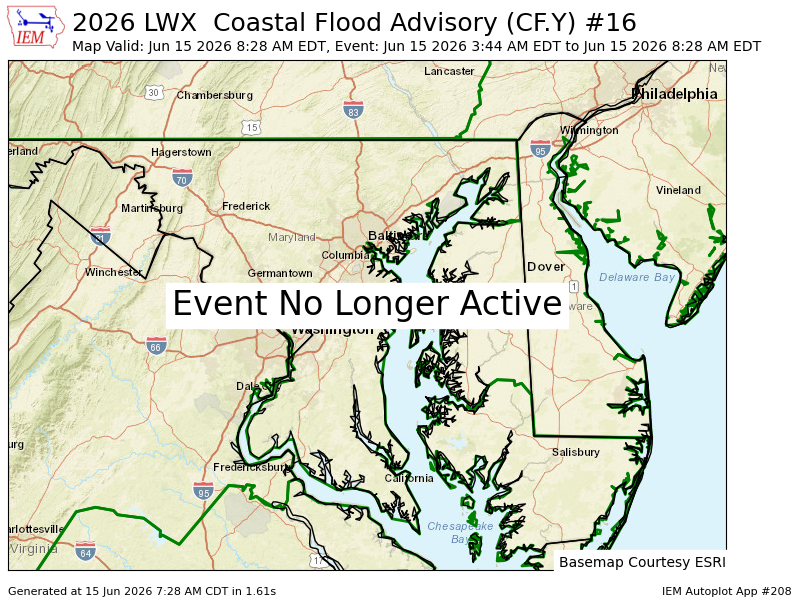 PWXBaltimore's tweet photo. LWX cancels Coastal Flood Advisory for Anne Arundel [MD] https://t.co/TraDTKoDNM https://t.co/NWWQCaWxlT