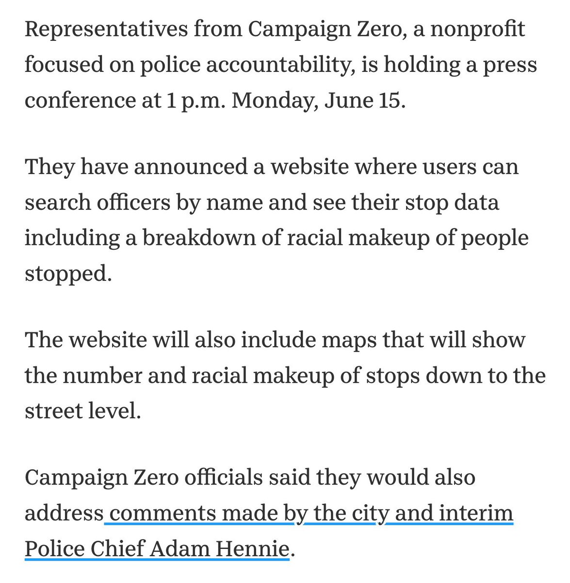 FriendsofBones's tweet photo. Campaign Zero website to track Cincinnati police stops by race, area
https://t.co/qC6gGkxxNh via @enquirer https://t.co/iFuZjmfVzI