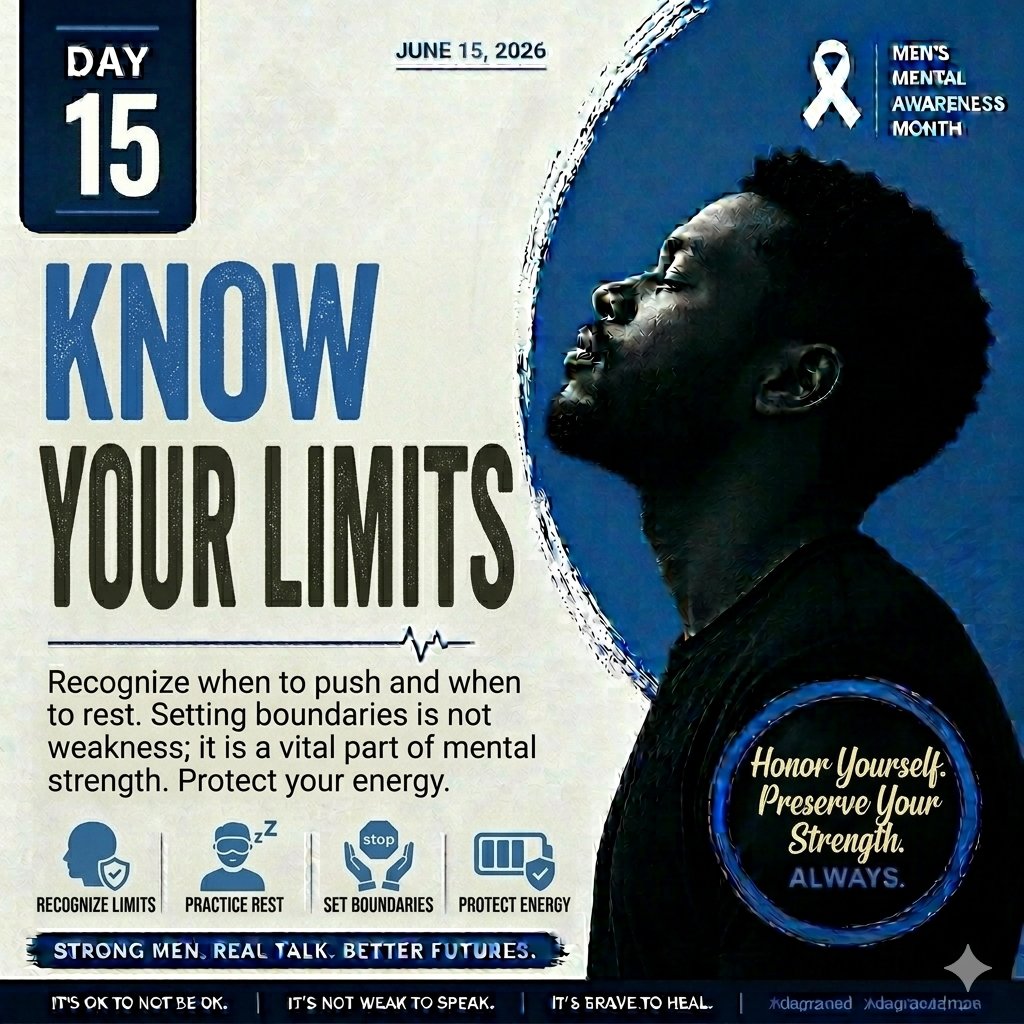 da_Graced's tweet photo. Men's Mental Health Awareness Month 

It's OK to not be OK.

It's brave to HEAL.

It's brave to MOVE ON.

#ACMilan #Amorim #Code #CapeVerde #MondayMotivation #Belgium #HappyNewWeek #AllorNothing #SabriLamouchi #JimIyke #Marítimo #Feyenoord #PlanB https://t.co/Liamb8gOCk