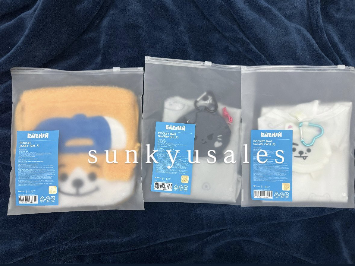 sunkyusales's tweet photo. wts lfb ph

enhypen enchin merch 🫧

⭐️ plush keyring + 70k clear pc benefit - ₱1600 ea (noxstar, wonchu + pu-ni sets)
⭐️ jakey pouch - ₱1300
⭐️ pocket bag - ₱1200 ea (noxstar, snowe)

🍀 onhand, ready to ship
🍀 payo (prio!) or 3 days reservation https://t.co/nUJlqlurUa