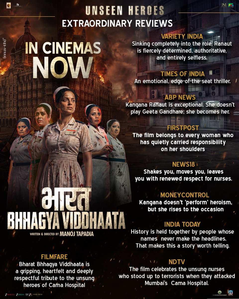 RahulCh9290's tweet photo. Maybe start by reporting facts correctly. The film collected around 4.25 cr over the opening weekend not "less than 4 cr"
Maybe ask why a critically appreciated film got poor show timings and limited visibility instead of rushing to label it a disaster.

Not every film is designed for mindless mass appeal. Some are remembered for their content long after opening weekend numbers are forgotten.

#KanganaRanaut
#BharatBhhagyaViddhaata
