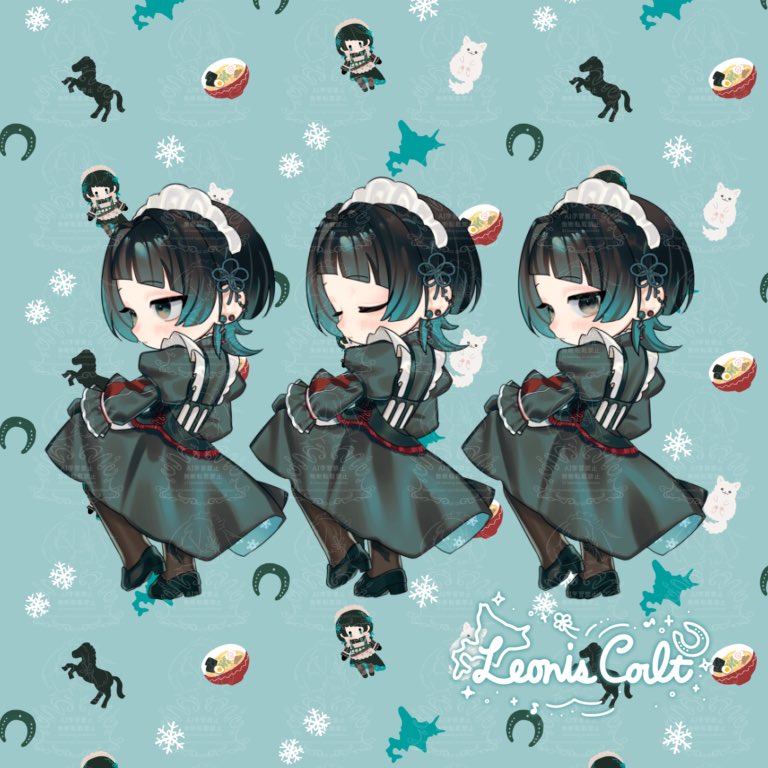 Leonis_maid's tweet photo. 「いち、にい、さん……ふう、ダンスってのは難しいですね」

昨日は+6ありがとうございました！！
ということで #ミニキャラ公開 💥

最高に可愛いコルトのお披露目です！！
担当してくださったのはひつじのもこさん(#sheep_mococo)！

いつもありがとうございます✨ https://t.co/GNOjhhrMkI