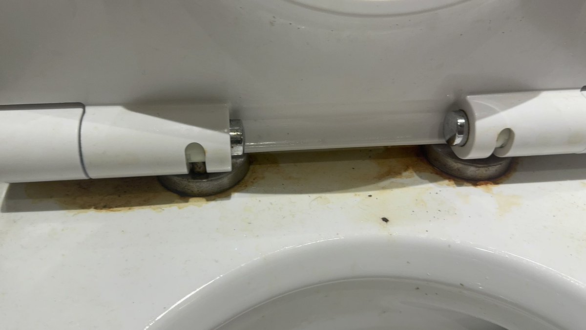 Nimitkaura's tweet photo. @TOTOIndiaPvtLtd The TOTO WC seat installed approximately 4 months ago is showing rust on both hinge fasteners. Rust stains are appearing on the ceramic surface around the hinges. The product is being used under normal residential conditions. Kindly arrange inspection asap. https://t.co/EALjK3SEoF