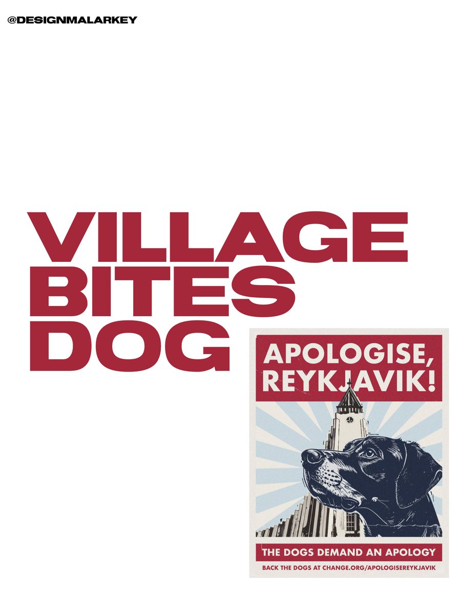 designmalarkey's tweet photo. One Minute Brief of the Day - 15/06/26
Create posters in support of dogs OR cats in their 'Pet-ition Battle'.
PICK A SIDE. #ApologiseReykjavik or #DontApologiseReykjavik
@OneMinuteBriefs https://t.co/CB6s9syEwU