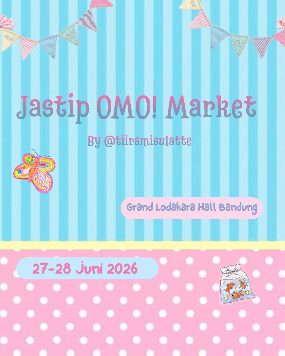 tiiramisulatte's tweet photo. ⋆｡‧˚ʚ ୨  OPEN JASTIP OMO! Market ৎ ɞ˚‧｡⋆

📅 27-28 Juni 2026 
📍 Shipping from Bandung
📦 Available via Shopee/Gosend

ೀ Fee start from 1k
ೀ Pick up only 2k/both 
ೀ Kindly read T&amp;C before ordering 

DM for order/more info ˶ᵔ ᵕ ᵔ˶ https://t.co/Gu8DXsfWCv